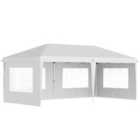 Outsunny 3 x 6m Garden Pop Up Gazebo - White