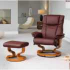 Artemis Home Calhoun Swivel Recliner With Massage And Heat - Burgundy