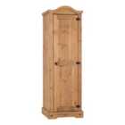 Seconique Corona 1 Door Wardrobe - Distressed Waxed Pine
