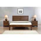 Vulcan King Size Bed - Rustic Oak Effect