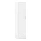 Seconique Nevada 1 Door 1 Drawer Wardrobe - White Gloss