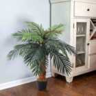 Living and Home 100cm Artificial Potted Plant Palm Tree for Home Decoration
