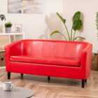 Artemis Home Ambrose 3 Seat Tub Sofa - Red