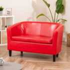 Artemis Home Ambrose 2 Seat Tub Sofa - Red