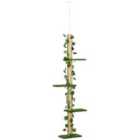 PawHut 242cm Adjustable Floor-To-Ceiling Cat Tower - Green