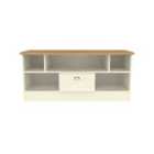 Ready Assembled Tilly 1 Drawer Tv Unit Cream Ash/Oak