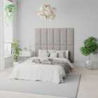 Aspire Easymount Wall Mounted Upholstered Panels Modular Diy Headboard In Plush Velvet Fabric Silver (pack Of 2)