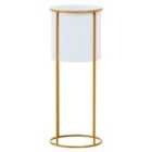 Interiors by PH Large White And Gold Floor Standing Planter