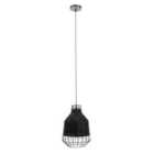 Interiors by PH Black Rattan Pendant Lamp