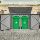 Groundlevel Large Double Door Metal Bin Shed