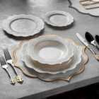 Konigtum 24pcs New Bone China Victoria Dinner Set