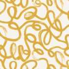 Holden Decor Squiggle Ochre & White Wallpaper - 10.05m x 53cm