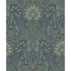 Holden Decor Tahini Glass Bead Blue Wallpaper - 10.05m x 53cm