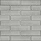 Holden Decor Celadon Gloss Tile Grey Wallpaper - 10.05m x 53cm