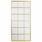 Mirroroutlet Genestra Gold Modern Window Garden Wall Mirror 174cm X 85cm