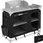 Tectake Camping Kitchen 116x52x107cm - Black