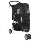 PawHut Pet Stroller Pushchair Carrier for Cat/Puppy - Black