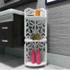 Living and Home 3 Tiers Carved Corner Storage Rack 30X21Cm