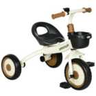 AIYAPLAY Trike with Adjustable Seat Basket, Kids Tricycle for 2-5 Years, White