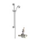 Nuie Twin Exposed Valve & Slide Rail Kit Chrome / White