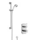 Nuie Concealed Thermostatic Twin Valve & Slide Rail Kit Chrome
