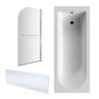 Nuie 1700X700 Eternalite Bath, Panel & Screen