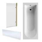 Nuie 1700X700 Eternalite Bath, Panel & Screen