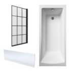 Nuie 1700X700 Eternalite Bath, Panel & Screen