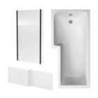 Nuie 1700 Sq Bath, Panel & Black Screen Lh
