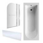 Nuie 1700X700 Eternalite Bath, Panel & Screen