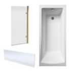 Nuie 1700X700 Standard Bath, Panel & Screen
