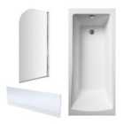 Nuie 1700X700 Standard Bath, Panel & Screen