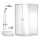 Nuie 1200X800 Chrome Offset Quadtraykit Lh Chrome