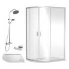 Nuie 1200X800 Chrome Offset Quadtraykit Lh Chrome