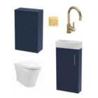 Hudson Reed Juno Floor Standing 440Mm Wc & Tap Electric Blue