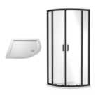 Nuie 800Mm Black Quadrant & Tray Black