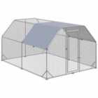 Pawhut Outdoor Chicken Run With Roof - Walk In Chicken Coop For 10-12 Chickens 380 X 280 X 195cm