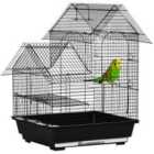 PawHut Metal Bird Cage, With Plastic Perch, Swing Ring, Handle, 39 x 33 x 47cm