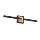 EGLO Peguera LED Black/Brass Steel Bathroom Mirror Light