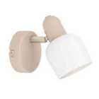 EGLO Corato Sandy Steel/Glass Adjustable Single Spotlight