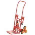 PowerTek Large 2-in-1 Tri-Wheel Trolley and Flat-Bed Cart
