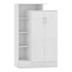 Seconique Nevada Petite Open Shelf Wardrobe - White Gloss