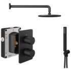 Hadleigh Recessed Dual Control Round Mixer Shower Includes Shower Valve & Shower Head - Matt Black