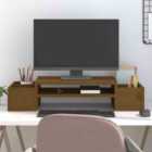 vidaXL Monitor Stand Honey Brown 70X27.5X15cm Solid Wood Pine