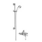 Hudson Reed Dual Exposed Valve & Slide Rail Kit Chrome / White