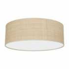 Milagro Ceiling Lamp Marshall White/Rattan 3Xe27 Ø50Cm