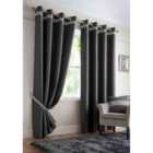 Palace Eyelet Ring Top Curtains Charcoal 228cm x 228cm