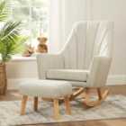 Tutti Bambini Jonah Rocking Nursing Chair With Footstool- Pebble