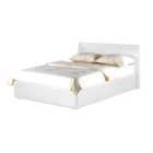 Fusion Storage PU Faux Leather King Bed White