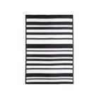 Charles Bentley Stripe Waterproof Rug Black 120x170cm
